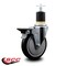 Service Caster 5'' Black Poly Swivel 1-7/8'' Expanding Stem Caster with Brake SCC-EX20S514-PPUB-BLK-PLB-178 - alternate 2